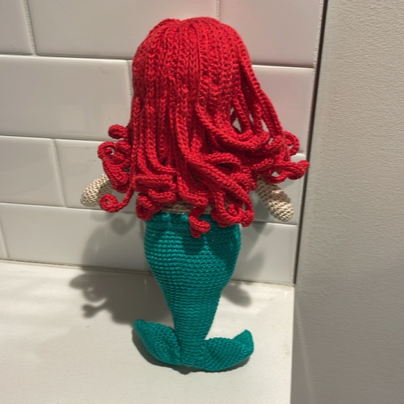 Handcrafted Ariel Little Mermaid Doll Crochet Decor Toy Disney Sea Ocean - Picture 9 of 13